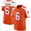 C.Tigers #6 Tyler Brown White Orange 2026 Vapor Limited Stitched American College Jersey