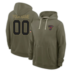 Custom A.Cardinals Olive Salute to Service Hoodies Any Name & Numbers Stitched Football Jersey
