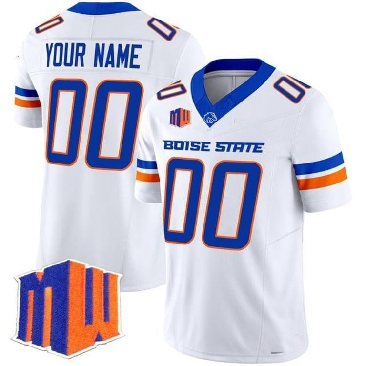 Custom B.State Broncos White 2026 Vapor Limited Stitched American College Jersey