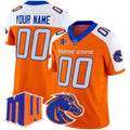 Custom B.State Broncos White Orange 2026 Vapor Limited Stitched American College Jersey