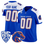 Custom B.State Broncos White Royal 2026 Vapor Limited Stitched American College Jersey