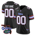 Custom F.Gators Black 2025 Florida Patch Vapor Limited Stitched American College Jersey
