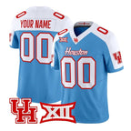 Custom H.Cougars White Blue Vapor Limited Stitched American College Jersey