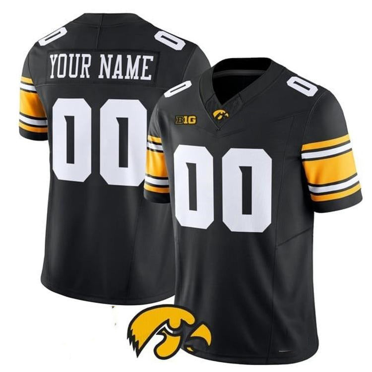 Custom I.Hawkeyes Black 2026 Vapor Limited Stitched American College Jersey