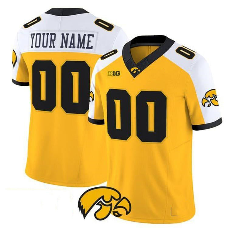 Custom I.Hawkeyes Gold 2026 Vapor Limited Stitched American College Jersey