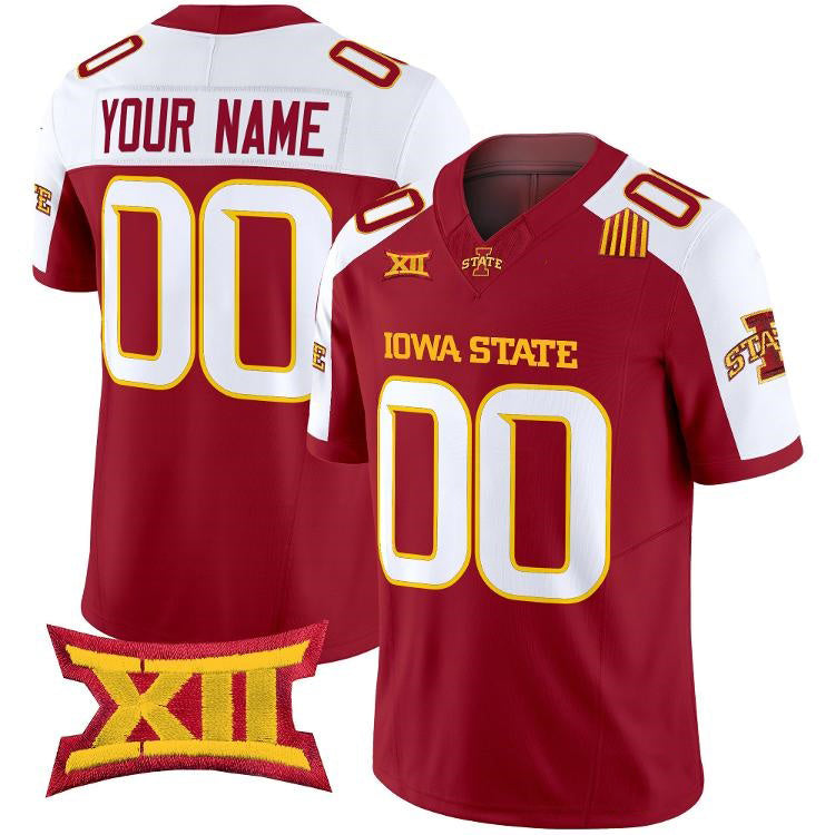 Custom I.State Cyclones White Cardinal Limited Stitched American College Jersey