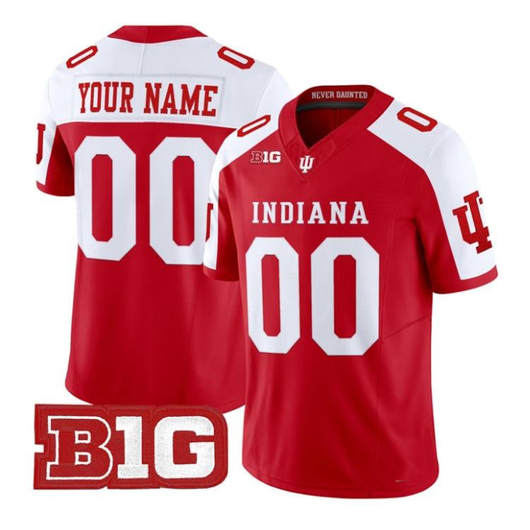 Custom IN.Hoosiers White Crimson Limited Stitched American College Jersey