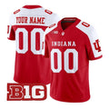 Custom IN.Hoosiers White Crimson Limited Stitched American College Jersey