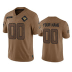 Custom J.Jaguars Active Player 2023 Brown Salute To Service Limited Stitched Jersey