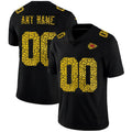 Custom KC.Chiefs Black Leopard Print Fashion Vapor Limited Jersey