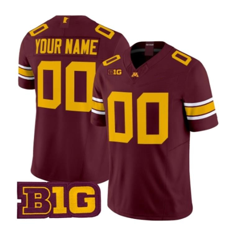 Custom M.Golden Gophers Maroon Stitched American College Jersey