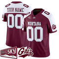 Custom M.Grizzlies Active Player Maroon Alternate 2025 F.U.S.E. Big Sky Patch Vapor Limited V1 Stitched American College Jersey