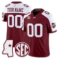 Custom M.State Bulldogs Maroon Vapor Limited Stitched American College Jersey