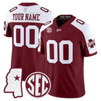 Custom M.State Bulldogs Maroon Vapor Limited Stitched American College Jersey