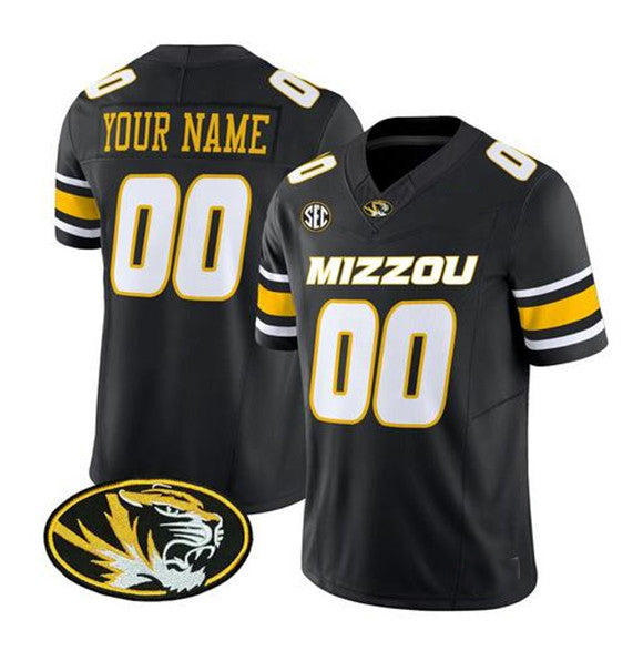 Custom M.Tigers ACTIVE PLAYER Black F.U.S.E. Vapor Limited Stitched American College Jersey