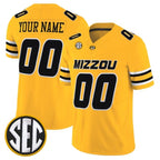 Custom M.Tigers Gold Vapor Limited All Stitched American College Jersey