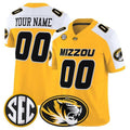 Custom M.Tigers White Gold Vapor Limited All Stitched American College Jersey
