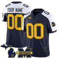 Custom M.Wolverines White Navy Vapor Limited Stitched American College Jersey