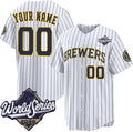 Custom Milwaukee Brewers ACTIVE PLAYER White 2026 World Series Cool Stitched Baseball Jersey