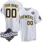 Custom Milwaukee Brewers ACTIVE PLAYER White 2026 World Series Cool Stitched Baseball Jersey