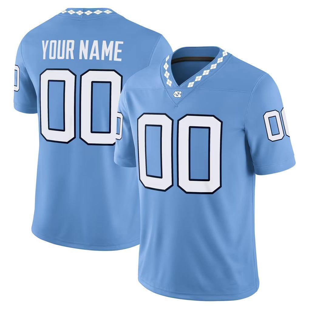 Custom N.Carolina Tar Heels Carolina Blue Game Stitched American College Jersey