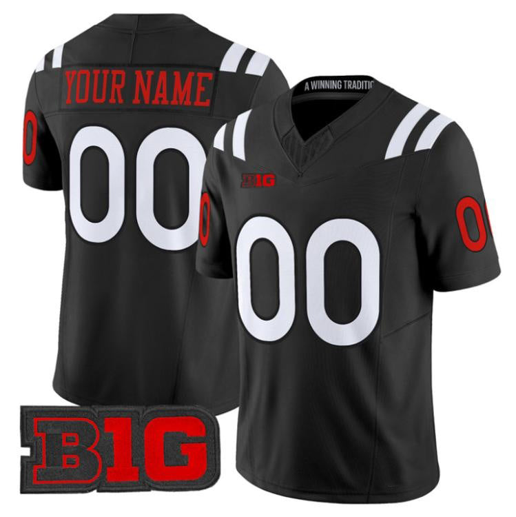Custom N.Cornhuskers Black Alter Limited Stitched American College Jersey