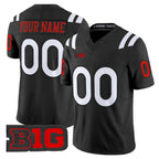 Custom N.Cornhuskers Black Alter Limited Stitched American College Jersey