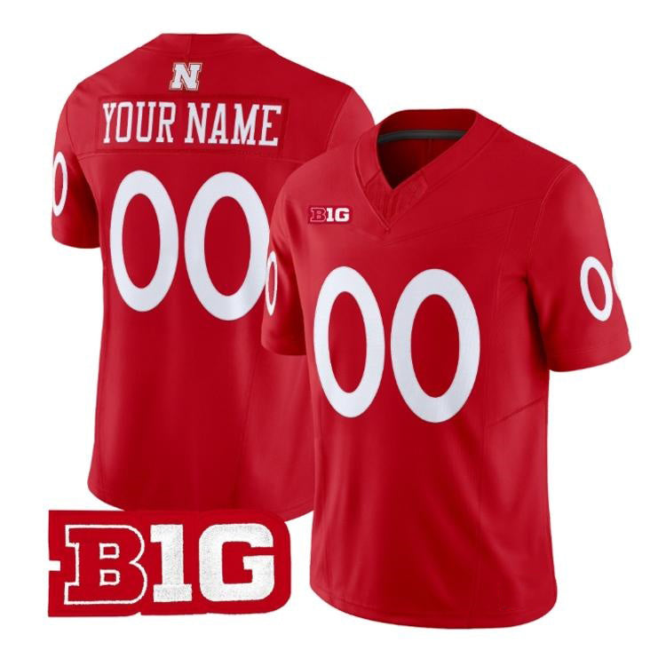 Custom N.Cornhuskers Red 1962 Throwback Stitched American College Jersey