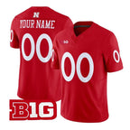 Custom N.Cornhuskers Red 1962 Throwback Stitched American College Jersey