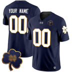 Custom N.Dame Fighting Irish Active Player Navy 2025 F.U.S.E. Vapor Limited V3 Stitched American College Jersey