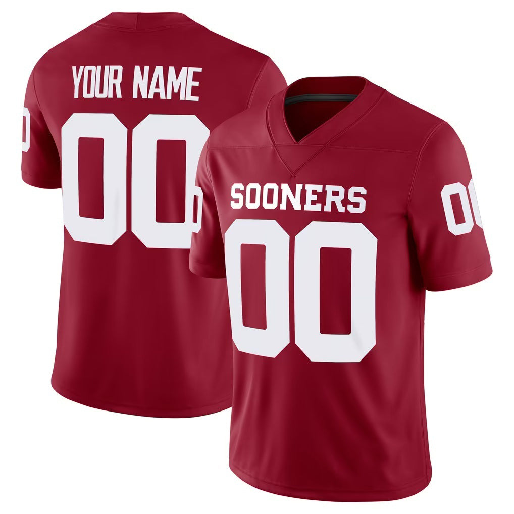 Custom O.Sooners Crimson Game Stitched American College Jersey
