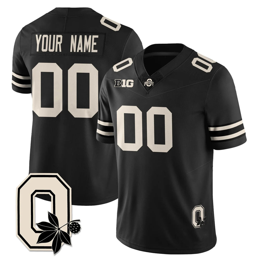 Custom O.State Buckeyes Black 2025 Vapor Limited Stitched American College Jersey