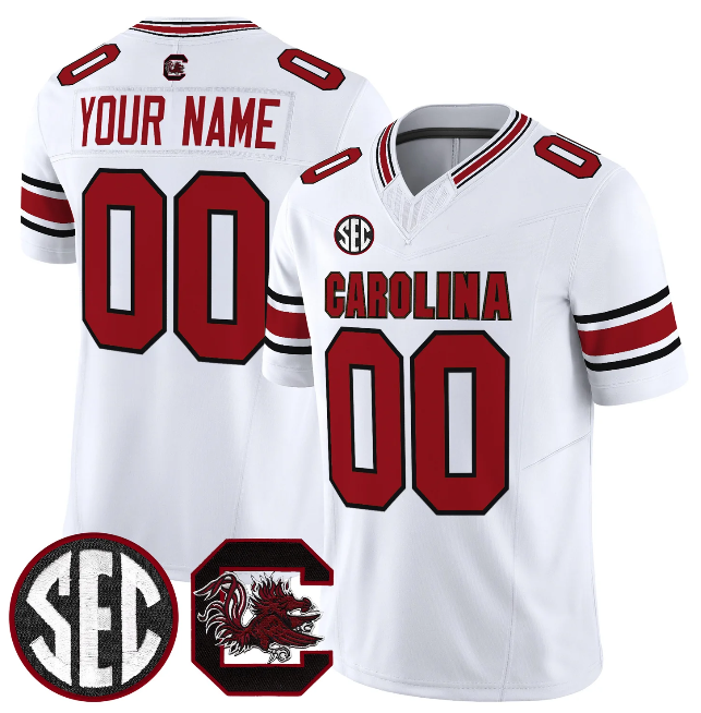 Custom S.Carolina Fighting Gamecocks White 2026 F.U.S.E. Stitched American College Jersey