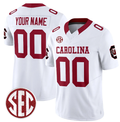 Custom S.Carolina Fighting Gamecocks White F.U.S.E. Stitched American College Jersey