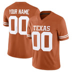 Custom T.Longhorns Texas Orange Game Stitched American College Jersey