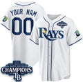 Custom Tampa Bay Rays ACTIVE PLAYER White 2026 AL East Champions Patch Limited Stitched Baseball Jersey