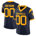 Custom W.Virginia Mountaineers Navy Game Stitched American College Jersey
