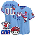Custom Atlanta Braves Powder Blue Crouser Meow KT 2026 Vapor Limited All Stitched Jersey