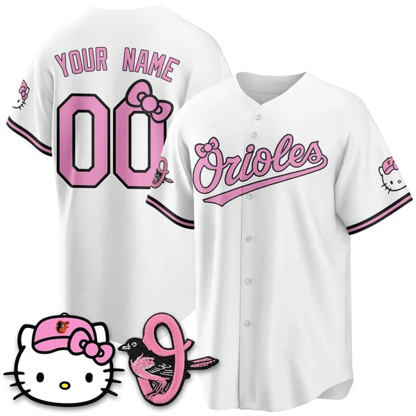 Custom Baltimore Orioles White Crouser Meow KT Vapor Premier Limited Stitched Jersey