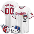 Custom Cleveland Guardians White Crouser Meow KT Vapor Stitched Jersey