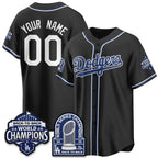 Custom Los Angeles Dodgers 2026 Black Crouser Out Style Vapor Limited B2B Champ Jersey