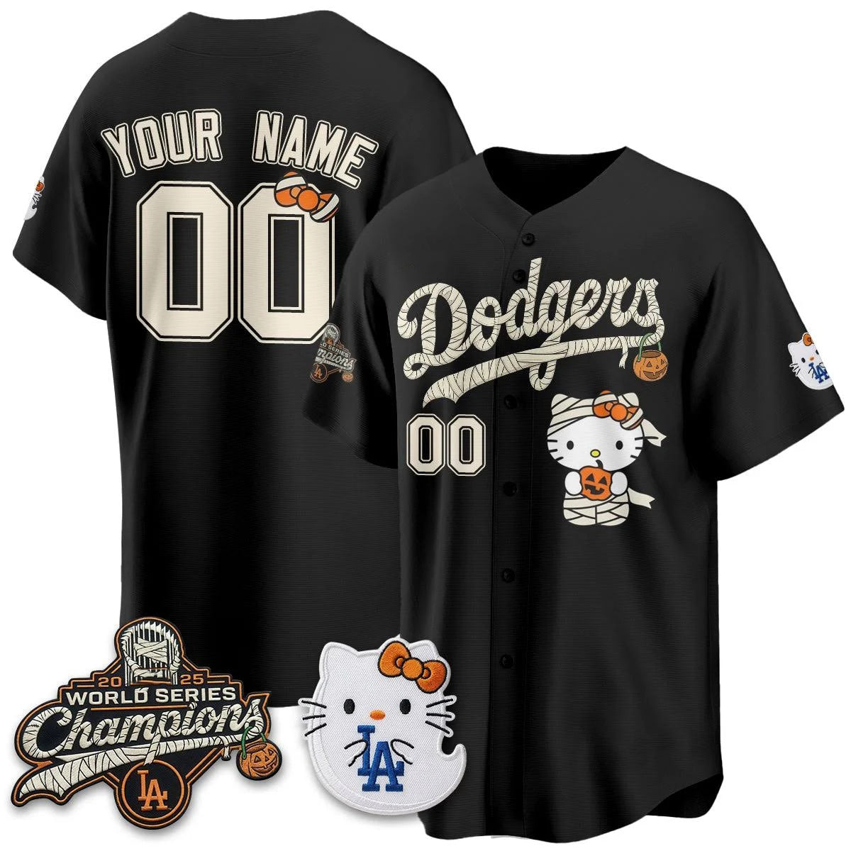 Custom Los Angeles Dodgers Black Crouser Halloween 2026 Vapor V2 Stitched Team Jersey