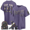 Custom Los Angeles Dodgers Purple Crouser Nightmare Edition Jersey