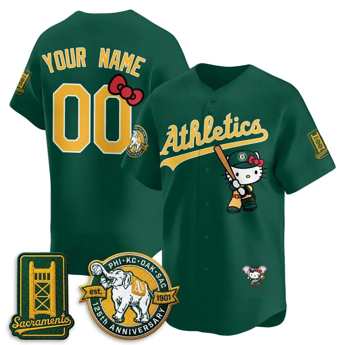 Custom Oakland Athletics Green Crouser Meow KT 2026 Vapor Limited Stitched Jersey