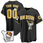 Custom San Diego Padres Black Crouser Meow KT Vapor Limited All Stitched V2 Jersey