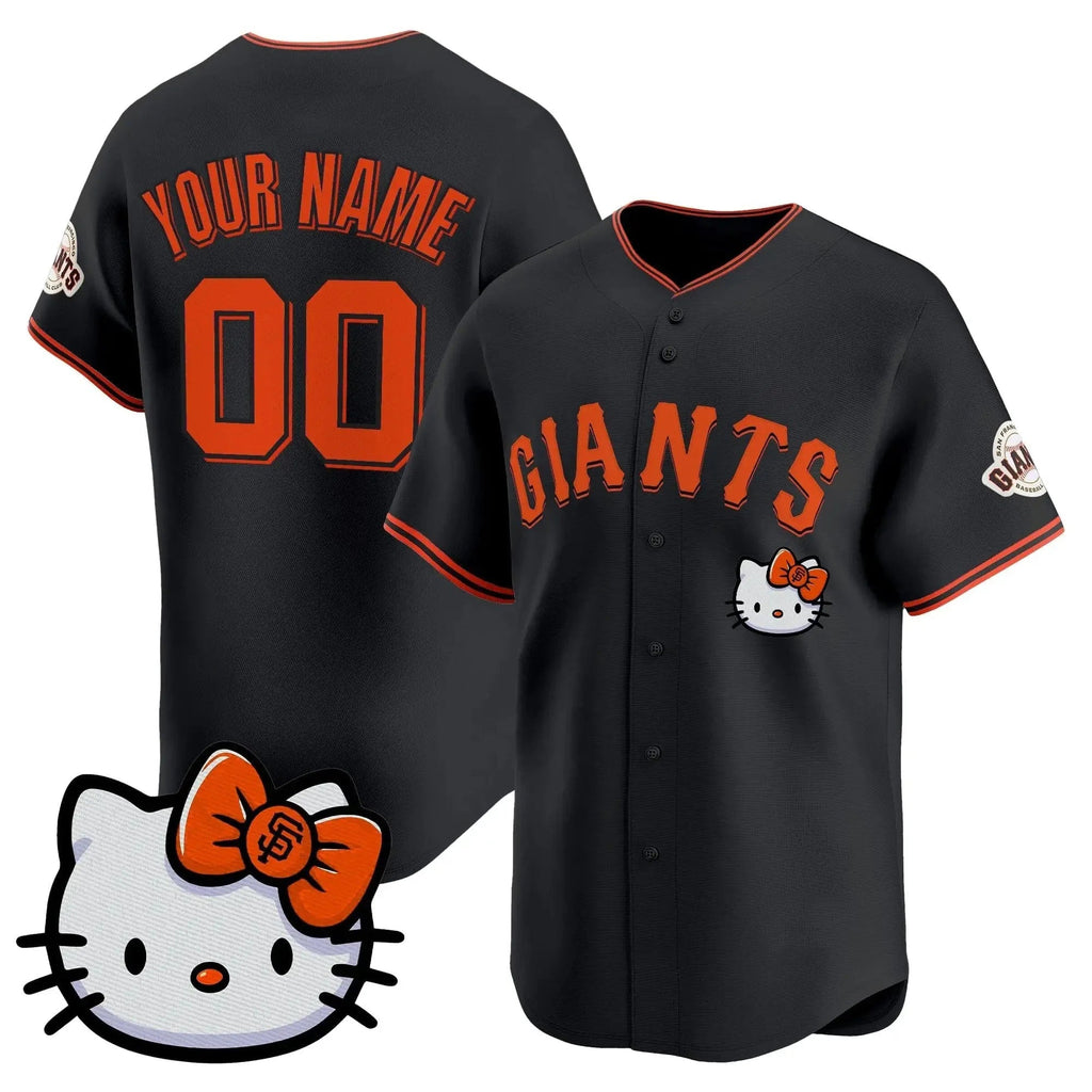 Custom San Francisco Giant Black Crouser Meow KT Vapor Premier Limited All Stitched Jersey