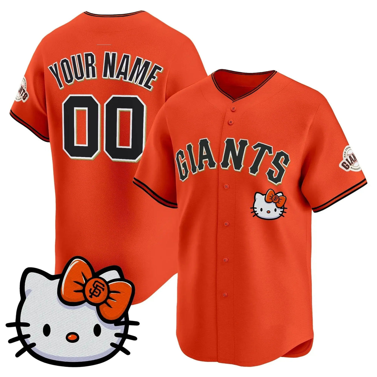 Custom San Francisco Giant Orange Crouser Meow KT Vapor Premier Limited All Stitched Jersey