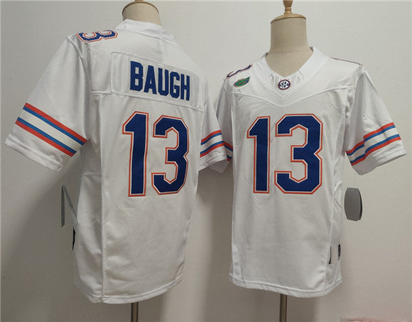 F.Gators #13 Jadan Baugh White F.U.S.E. Stitched American College Jersey
