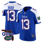 F.Gators #13 Jadan Baugh White Royal 2025 Florida Patch Vapor Limited Stitched American College Jersey