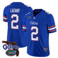 F.Gators #2 DJ Lagway Royal 2025 Florida Patch Vapor Limited Stitched American College Jersey